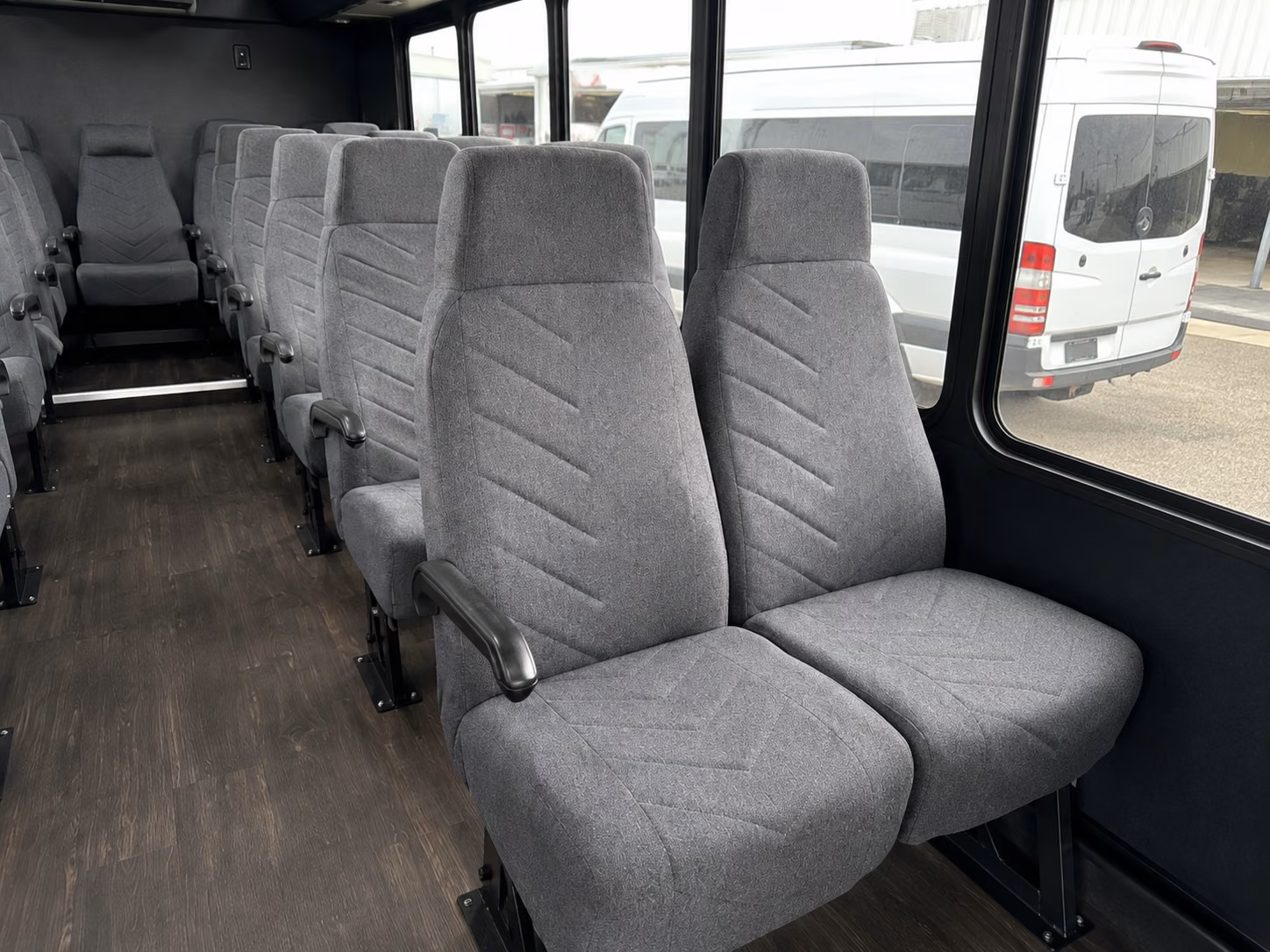 auburn 20 passenger minibus inside