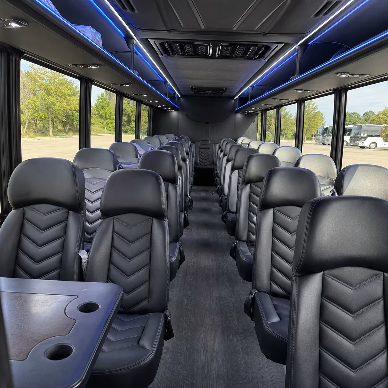 auburn 35 passenger minibus inside