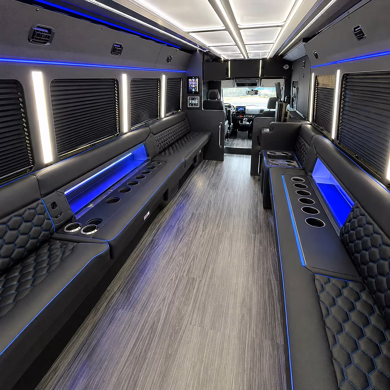 auburn party bus interior