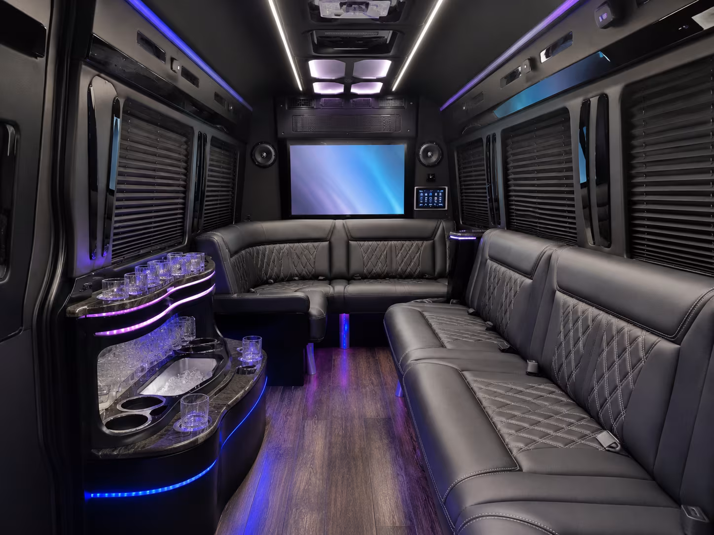 auburn sprinter limousine inside